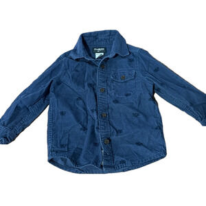 Boys button down collared shirt- OshKosh 18 months dark blue